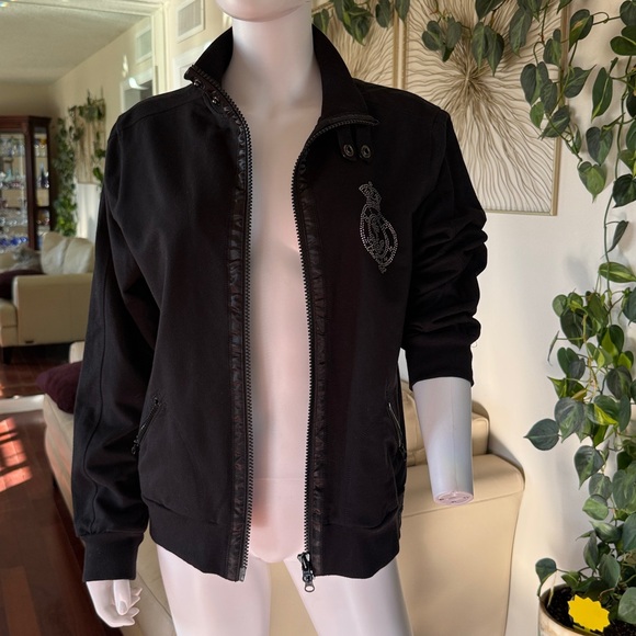 Needles & Threats Two way Zip Jacket Jet Black Women’s Size XL - Picture 5 of 5